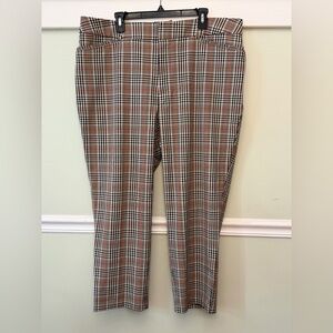 Ava & Viv Women’s Plaid Stretch Cropped Trousers